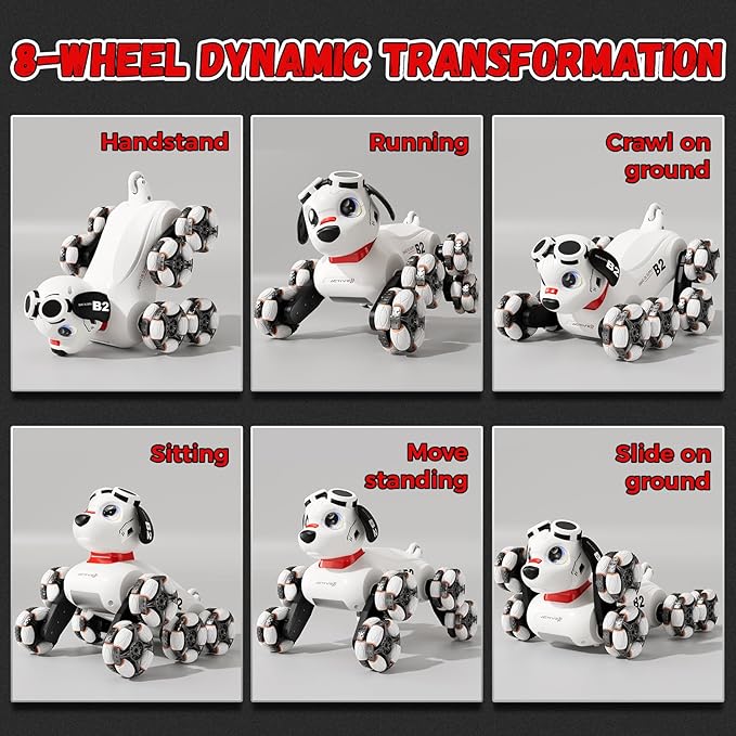 8WD Gesture Sensing Stunt Robot Dog RC Car Toys for Ages 8-13 Boys| Robot Toys for 8 9 10 11 12 13 Year Old Kids Birthday Gift, Outdoor & Indoor
