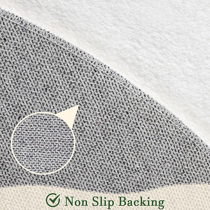 Topotdor Round Kids Play Rug Alphabet Nursery Area Rug Extra Large Soft Crawling Play Mat for Children Toddlers Bedroom (47 inch, Green/White)