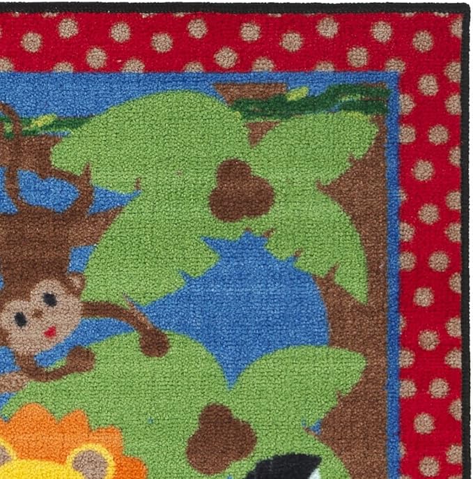 Flagship Carpets Kids and Baby Non Slip Area Rug for Home Learning or Classroom Carpet, Playroom or Kids Bedroom Mat, 3' x 5', Cutie Jungle