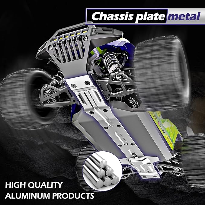 1/18 Scale RC Cars for Adults,Max 50mph Electric Off-Road RC Truck,Waterproof Electric High Speed RC Car 4X4 Remote Control Car,All Terrain RC Vehicle for Snow,Sand, Beach&Rocky Surfaces