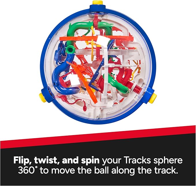 Rubik’s Cube, Rubik’s Tracks 150 3D Gravity Maze & 3D Puzzle Game with 150 Obstacles, Challenging Problem-Solving Brain Teaser, Fidget Toy & Sensory Puzzle for Adults, Teens & Kids, for Ages 8 & Up
