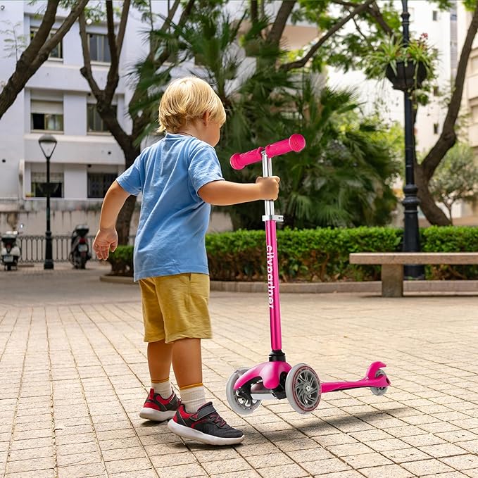 Kids 3-Wheel LED Kick Scooter - Adjustable Height, Lean-to-Steer for Boys & Girls Ages 3-8
