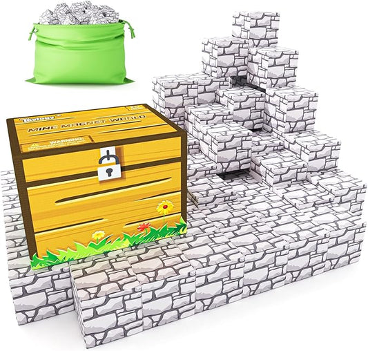 Magnetic Blocks-Build Mine Magnet World Rock Edition, Magnetic Toys for Boys & Girls Age 3-4 4-5 6-8, STEM Montessori Sensory Toys for Toddlers Gifts for 3+ Years Old Girls Boys