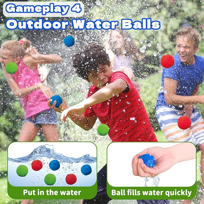 4-in-1 Kids Water Sprinklers T Ball Set & Water Ball Toy, Crocodile Baseball Sprinkler for Backyard Outdoor Summer Toys for Boys Girls Outside Yard Water Game Toys for Kids Toddlers Ages 3-8