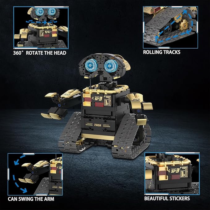 5 in 1 Robot STEM Robot Building Kit Science APP & Remote Control Blocks Technic Educational Building Blocks Set Robotics Toys for Boys Kids Ages 8-12（695 Pieces）