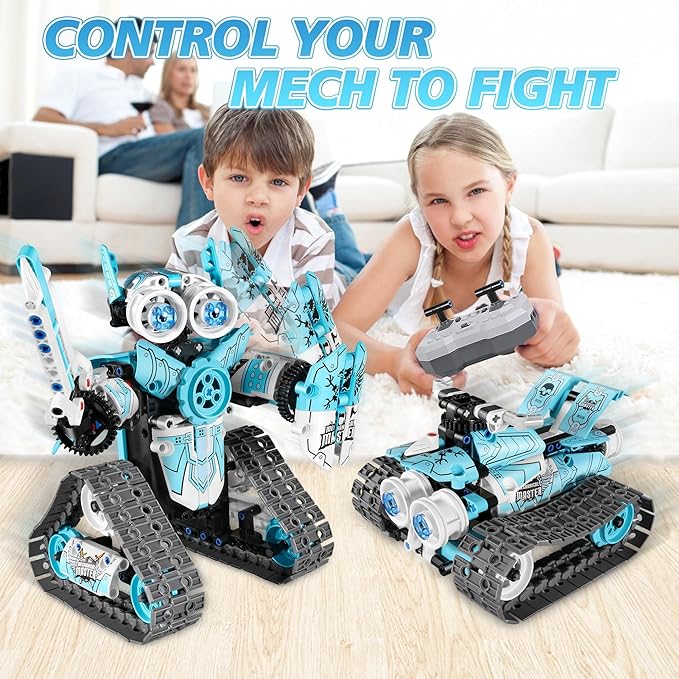STEM Robot Building Kit for Boys 6-12, APP & Remote Control RC Toy for Kids Science LearningDIY Educational Gift Set for Age 6 7 8 9 10 11 12+ Boys & Girls