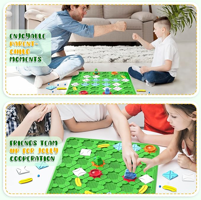 Road Builder Kids Logic Toys: Large Puzzle STEM Board Games, Educational Montessori Toys Birthday Gifts for Age 4-8 Year Old (Green)