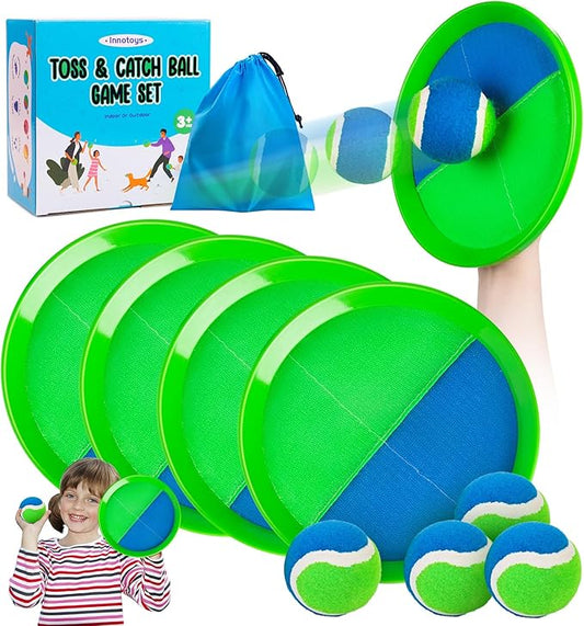 Toss and Catch Ball Game - Ideal Outdoor Beach, Pool & Yard Toy for Toddlers and Kids Ages 4, 5, 6, 7, 8+, Perfect for Boys Girls - Great Birthday Gift & Easter Basket Stuffer