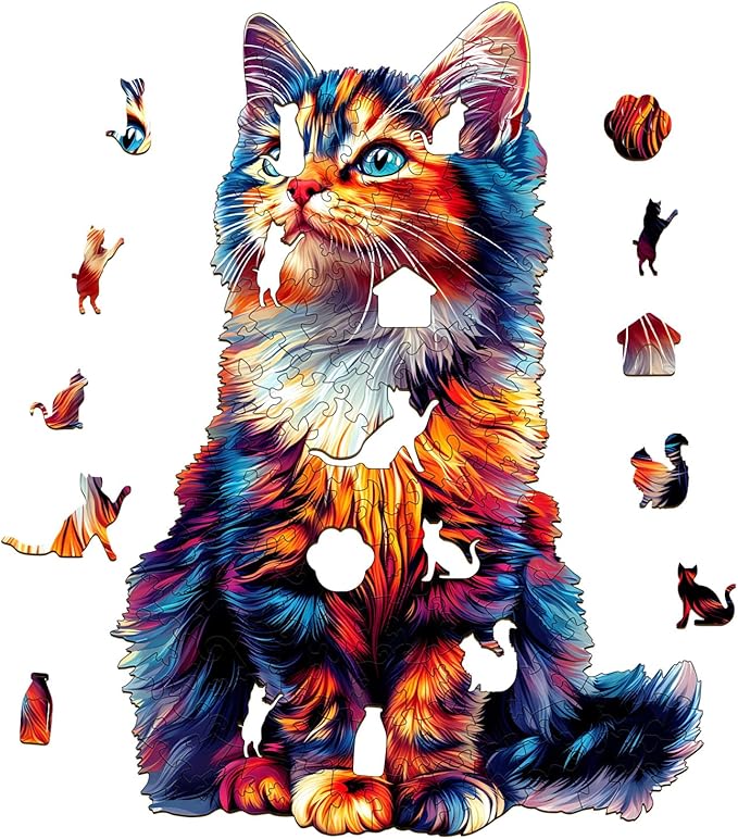 Wooden Puzzles for Adults, Wooden Jigsaw Puzzles for Adults Kids, Colorful Dragon-Li-1 Unique Shaped Wood Puzzles Adult, Creative Birthday Gifts for Friends Family Game (13.4 * 9.5in 190pcs)