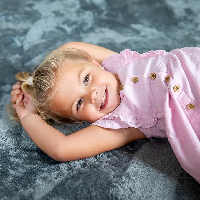 16 Piece Carpet Squares Puzzle Mat 49" x 49" Plush Interlocking Carpet Tiles, Foam Floor Tiles for Baby Play Mat - Kids Soft Play Floor Mats, Anti Slip Jigsaw Flooring Playmat Playroom Rug (Grey)