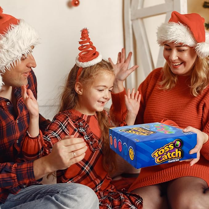 Ayeboovi Toss and Catch Ball Game Outdoor Beach Pool Toys for Kids Games 6 Paddle 3 Balls Pool Beach Lawn Yard Games 3 4 5 6 7 8+ Year Old Toddler Boys Girls Birthday Gift