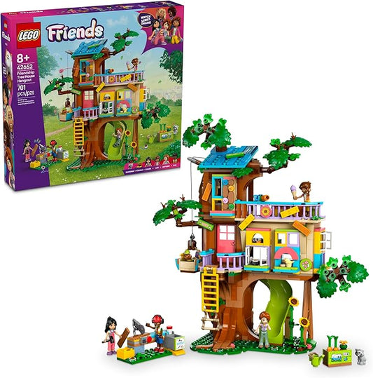 LEGO Friends Friendship Tree House Hangout - Building Toy Playset for Kids, Girls and Boys, Ages 8+ - Pretend Play Gift Idea for Birthdays - with 4 Minidolls and 2 Animal Figures - 42652