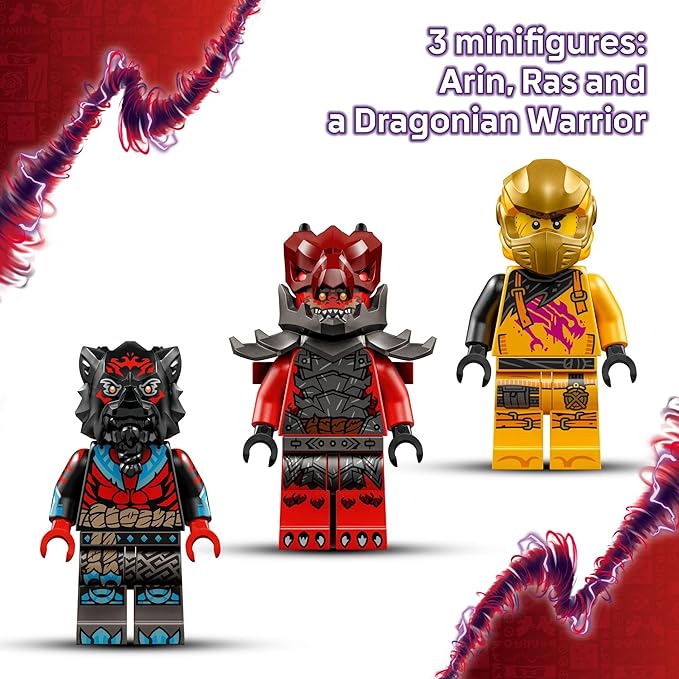 LEGO NINJAGO Ras and Arin's Super Storm Jet Toy - Building Toy for Kids, Boys and Girls, Ages 8+ - Airplane Toy with Detachable Drone and 3 Minifigures - Gift Idea for Birthdays - 71833