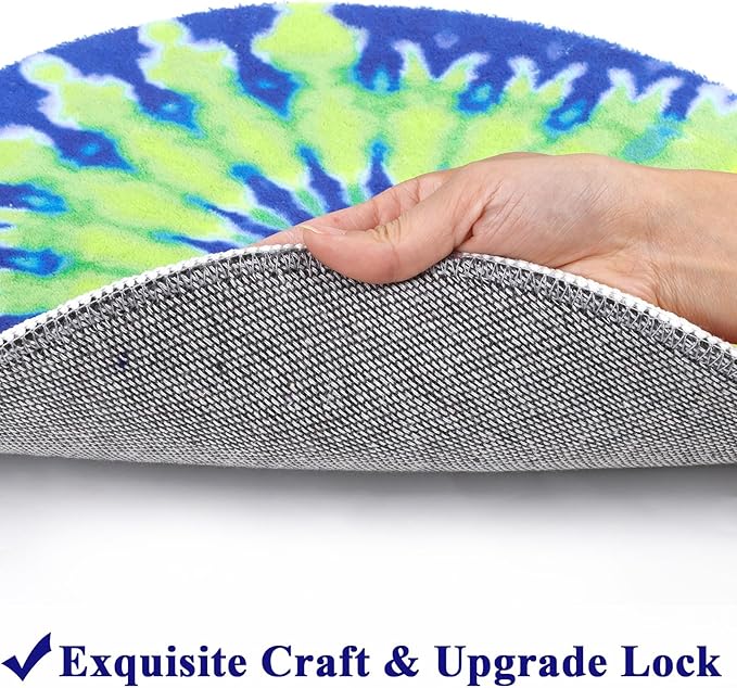 HiiARug Rainbow Carpet Circles for Classroom Sitting 12pcs Rainbow Crazy Carpet Circle Seats Colorful Children's Area Rug for Kids Playroom Daycare Preshool Room Decor 18"x18"
