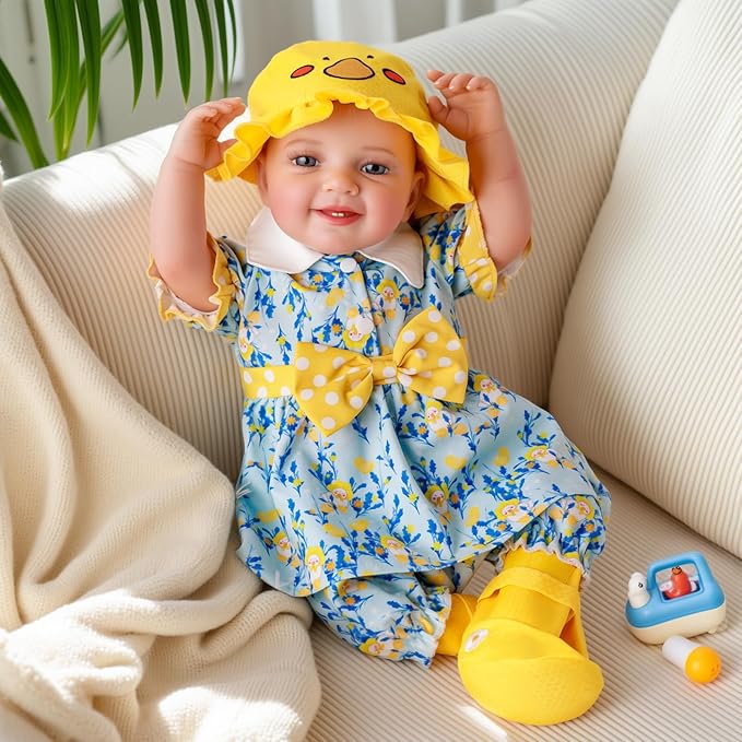 BABESIDE Lifelike Reborn Baby Dolls - Leen 20 Inch Soft Body Realistic-Newborn Smile Baby Boy Doll Poseable Real Life Baby Dolls for Kids Age 3+