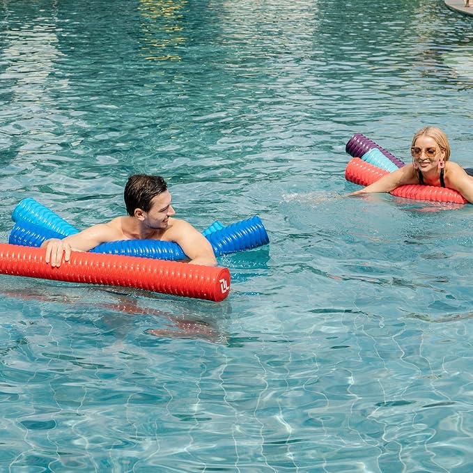 IMMERSA Jumbo Swimming Pool Noodles, Premium Soft Water-Based Vinyl Coating and UV Resistant Foam Noodles for Swimming and Floating, Lake Floats, Pool Floats for Adults and Kids.