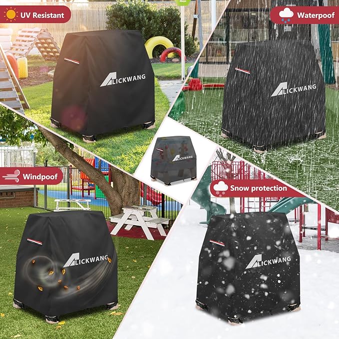 AIickwang Kids Water Table Cover for Step2 Rain Showers & Flow Water Table,Outdoor Waterproof Dustproof Anti-UV Kids Water Play Table Cover,Black
