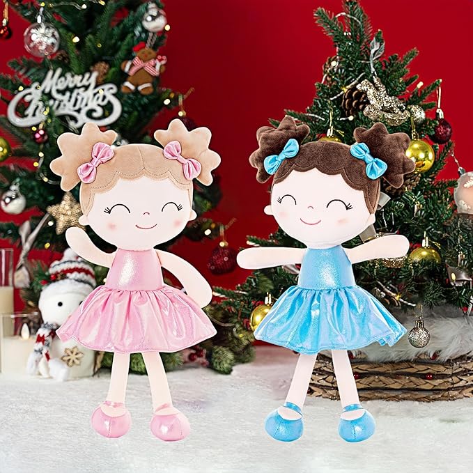 Gloveleya Baby Girl Gifts Baby Dolls Soft Baby Dolls Baby Dolls First Baby Doll Plush Baby Doll Soft Doll Curvy Illusion Girl Pink 12inches