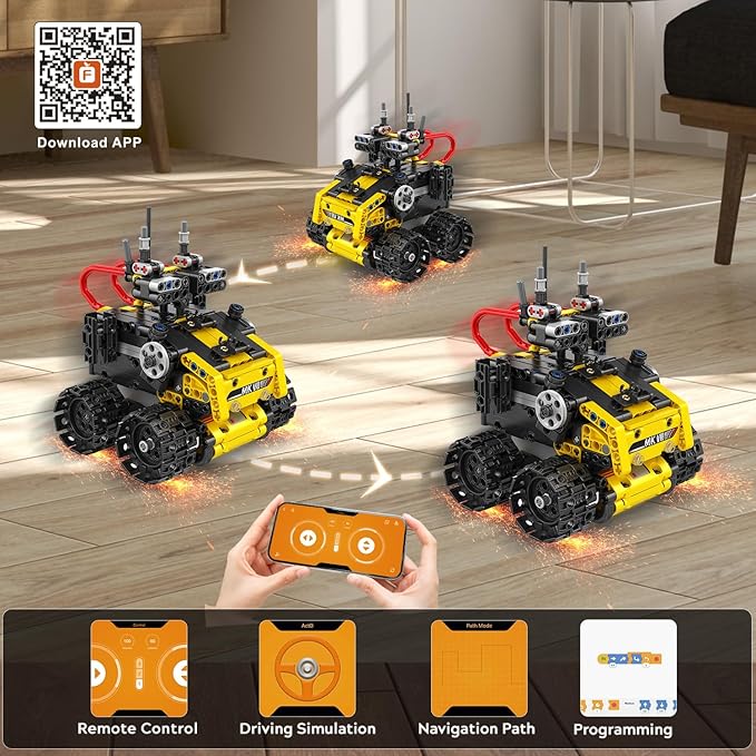 Robot Building Toys for Kids - 5 in 1 Remote- & App-Controlled Robots Toy, RC Wall/Engineering/Mech Scorpion Building STEM Toys, Robot Toy Gifts for Kids Boys Girls Age 10+ (560 PCS)