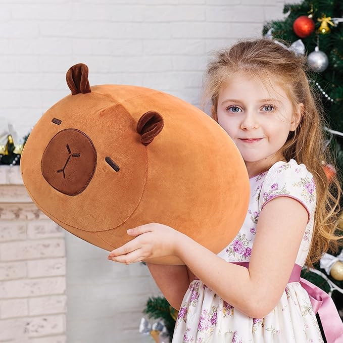 Wepop Capybara Plush Stuffed Animal Toys, 20 in Cute Plush Throw Pillows Soft & Cuddly Plushies Dolls Gifts for Boys Girls
