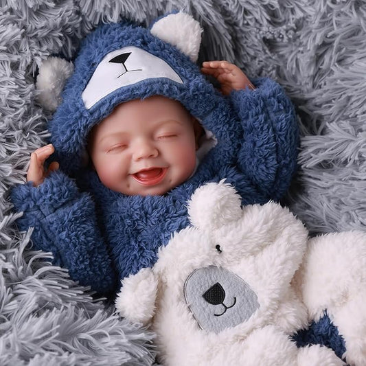 BABESIDE Reborn Baby Dolls Boy 20 Inch - Lifelike Smiling Realistic Baby Doll Boy with Soft Vinyl Body, Poseable Limbs, Real Baby Doll with Accessories for Kids, Collectors & Gifts