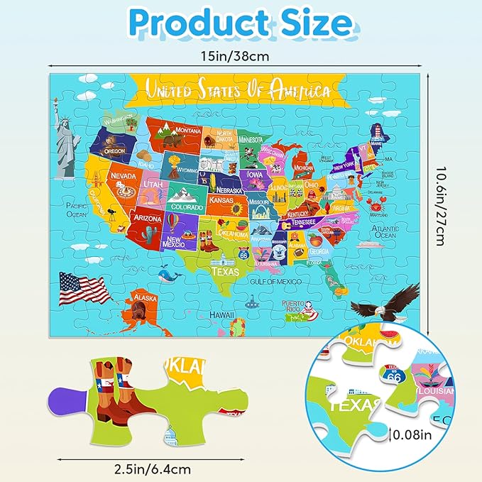 4 Pack 100 Piece Puzzles for Kids Ages 4-6 - Jigsaw Puzzles for Kids Ages 6-8 8-10 100 Piece Jigsaw Puzzle for Adults Toddler Children Learning Educational Puzzles Toys Gifts for Girls Boys