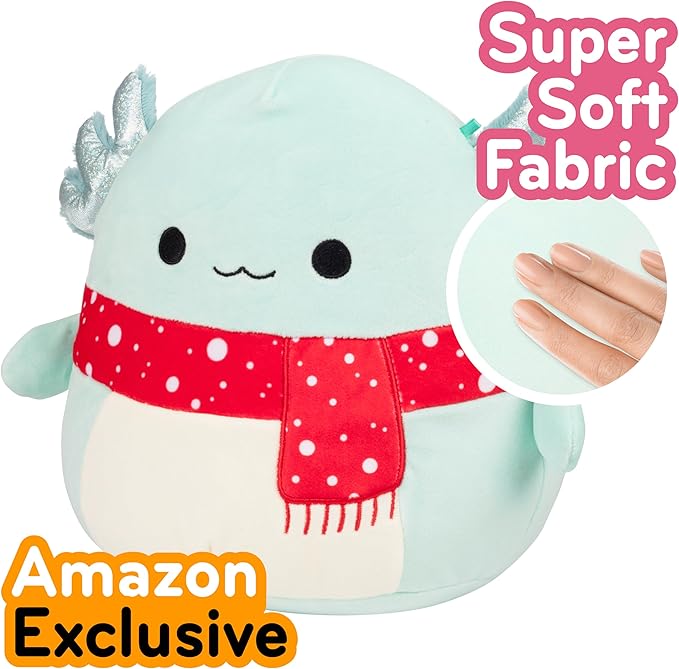 Squishmallows Original 10-Inch Richie The Axolotl - Official Jazwares Plush - Collectible Soft & Squishy Stuffed Animal Toy - Add to Your Squad - Gift for Kids, Girls & Boys