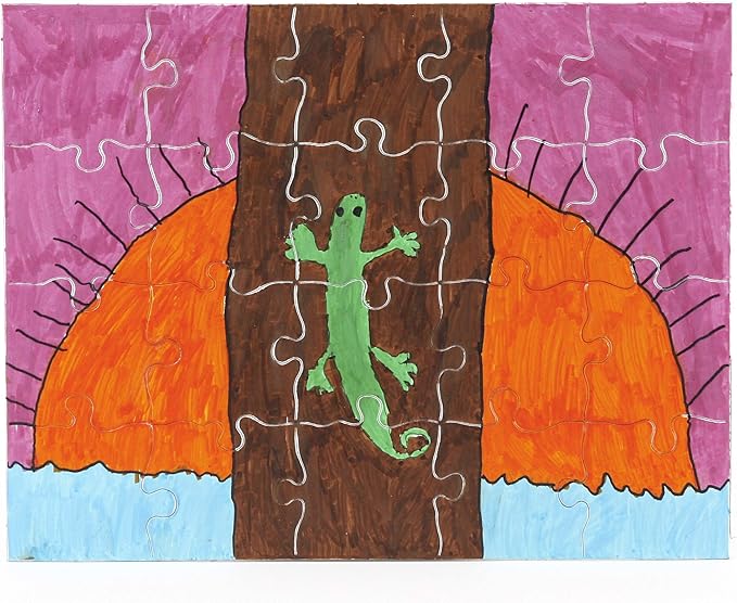 4 Blank Jigsaw Puzzles with Envelopes – 10.25 x 13.25 Inch, 20 Pieces Each – Hygloss DYI Party invites, Perfect for Decorating, Kids' Activities, Arts & Crafts or Party Favors