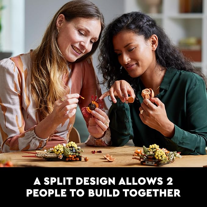 LEGO Icons Dried Flower Centerpiece Building Set - Artificial Flowers for Dinner Table Centerpieces, Adults Ages 18+ - Floral Home Decor - 10314