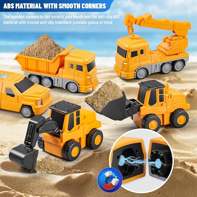 Magnetic Building Blocks, STEM Transform Engineering Car Toys for Kids Ages 3-8, Montessori Sensory Educational Toys for Toddlers, Boys & Girls, Autism-Friendly Creativity-Igniting Magnetic Blocks