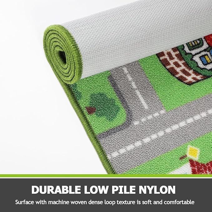 HUAHOO Kids Rug Play Mat Carpet Educational and Fun Playmat ABC Alphabet Animals Shapes Learning and Safe Rugs for Bedroom Playroom Classroom Baby Toddler Children(Season,39X52 in)