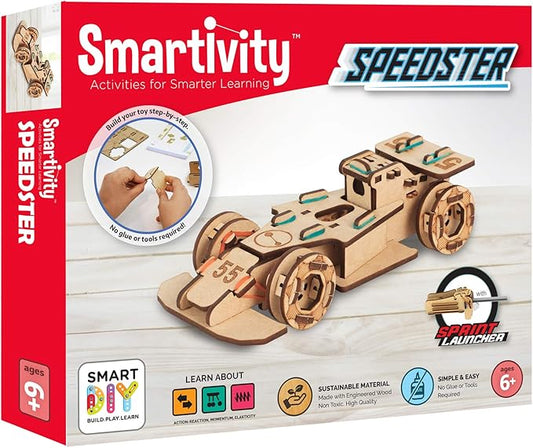 Smartivity Speedster 3D Wooden Model Engineering STEM Learning Toy for Kids Ages 6 and Up