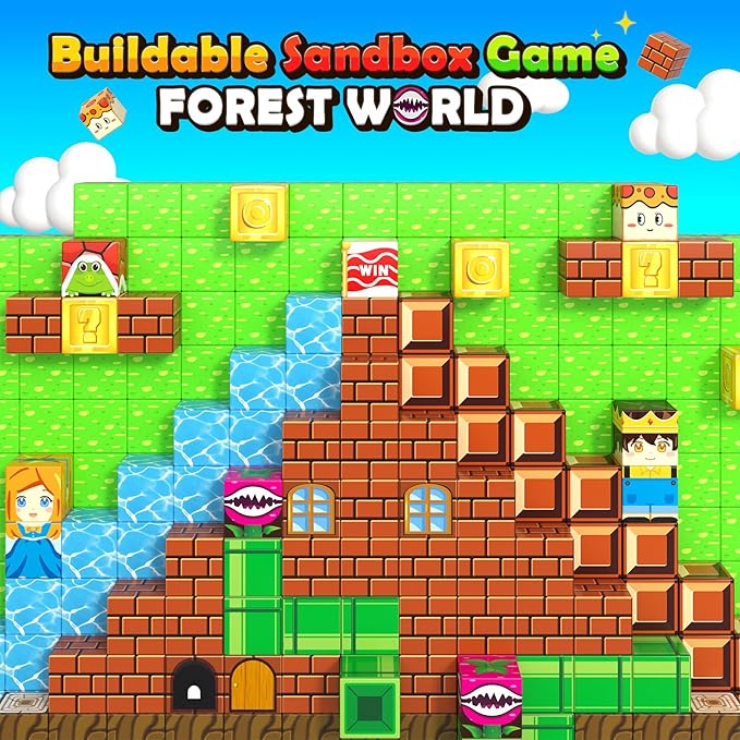 Magnetic Blocks Building Toys - Build Mine Magnet World Set Toddler Kids Sensory Toys for Boys & Girls Ages 3-5 5-7 8-12, 1'' Magnetic Cubes Game