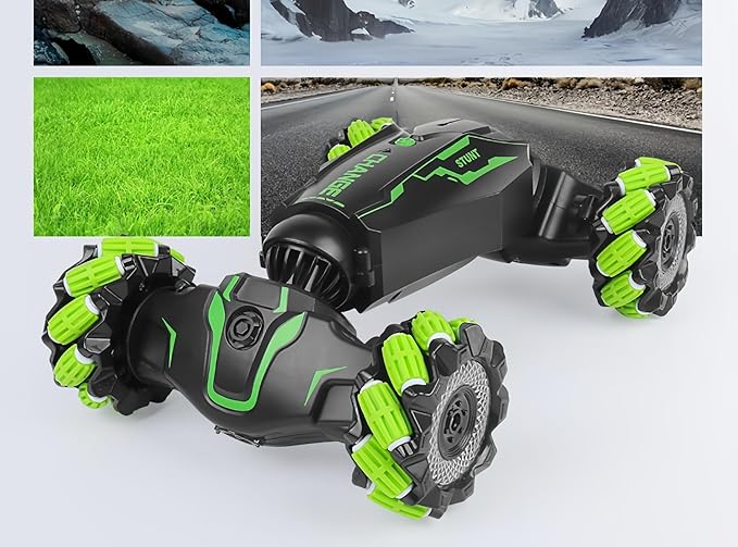Upgraded Hand Gesture Sensing RC Stunt Car with Lights Music, Spray Fog Gesture RC Car Remote Controll Transformed Car 360° Spins All Terrains Monster Truck for Boys