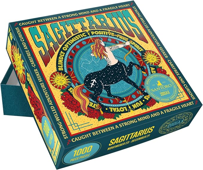 Zodiax - 1000 Piece Jigsaw Puzzle - Sagittarius - Fun Birthday Gift For Kids, Adults | Astrology Gifts for Women and Men | Zodiac Horoscope Puzzle