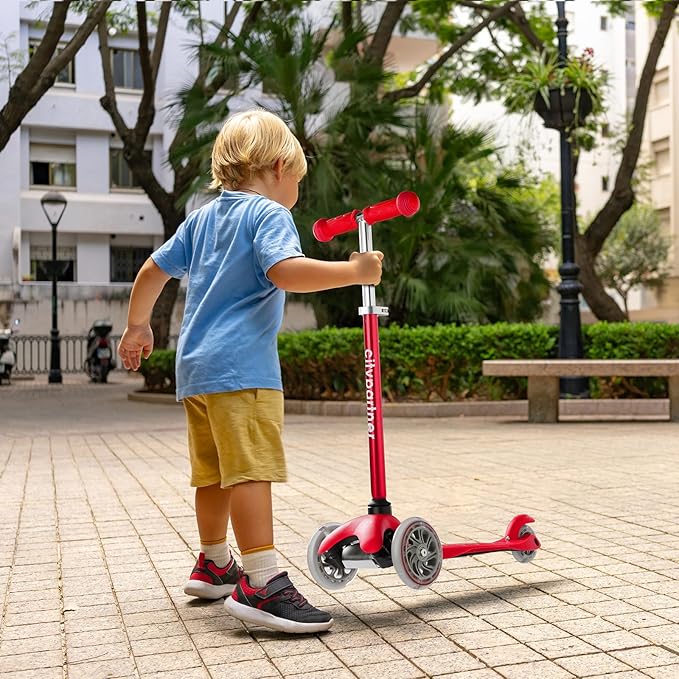 Kids 3-Wheel LED Kick Scooter - Adjustable Height, Lean-to-Steer for Boys & Girls Ages 3-8