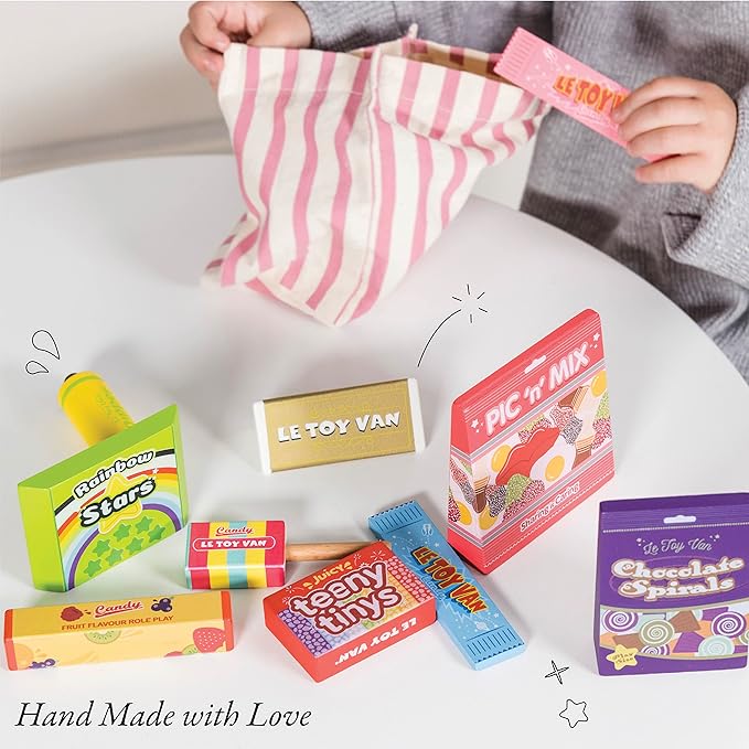 Le Toy Van - Pretend Play Wooden Candy Play Food Set | Kids Role Play Wooden Food Toy | Great As a Gift - Suitable for 2 Years + (TV335)