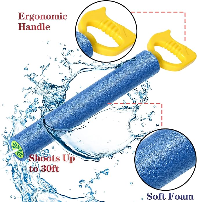 12-Pack Water Blaster Soaker Guns Set,15'' Water Guns with Plastic Handle Outdoor Swimming Pool Beach Summer Fun Party Games