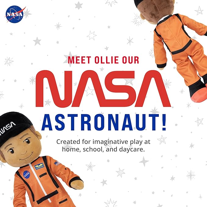 Playtime by Eimmie - 14' Ollie NASA Soft Baby Doll - Astronaut Plush Washable Doll for 2 Year Old Girls & Boys, Toddler & Infants