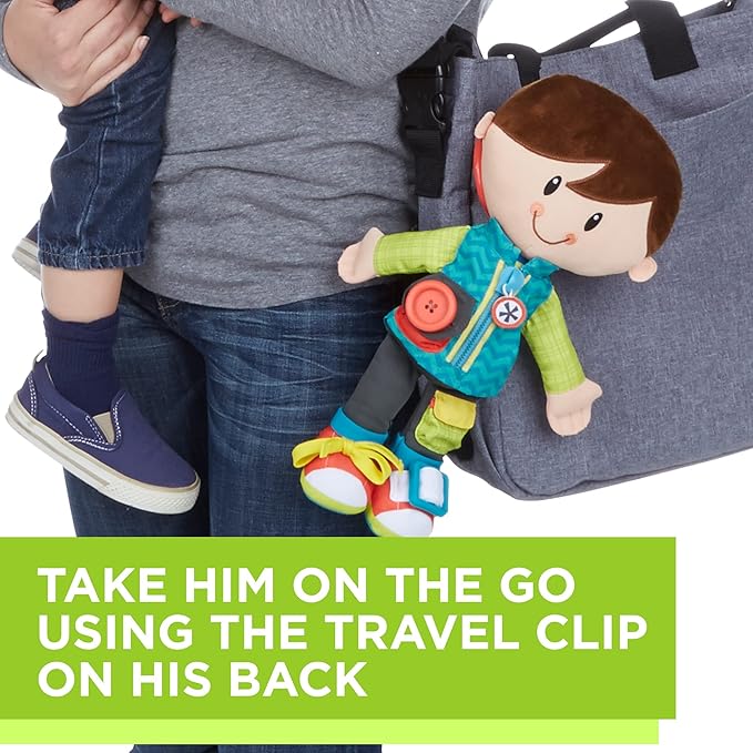 Playskool Dressy Kids Boy Activity Plush Stuffed Doll Toy for Kids and Preschoolers 2 Years and Up (Amazon Exclusive)