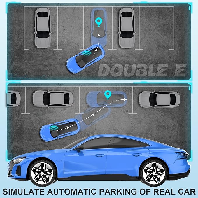 DOUBLE E Audi RS e-tron GT 1:16 Scale RC Truck New Energy Remote Control Car RC Car Led Lights & Sound Automatic Parking Gifts for 6 7 8+ Year Old Boys Girls