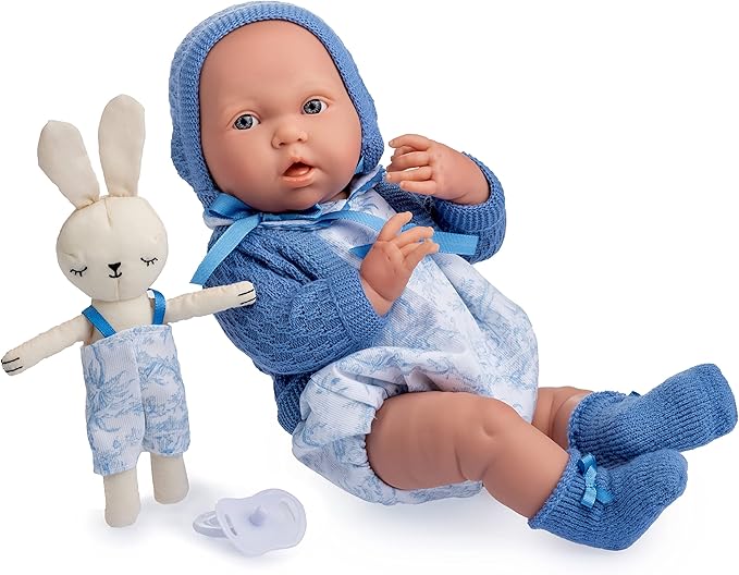 JC Toys - La Newborn Royal Collection | Anatomically Correct Real Boy Baby Doll | 15" All-Vinyl Baby Doll | Designed by Berenguer Made in Spain | Ages 2+ | Blue Gift Set