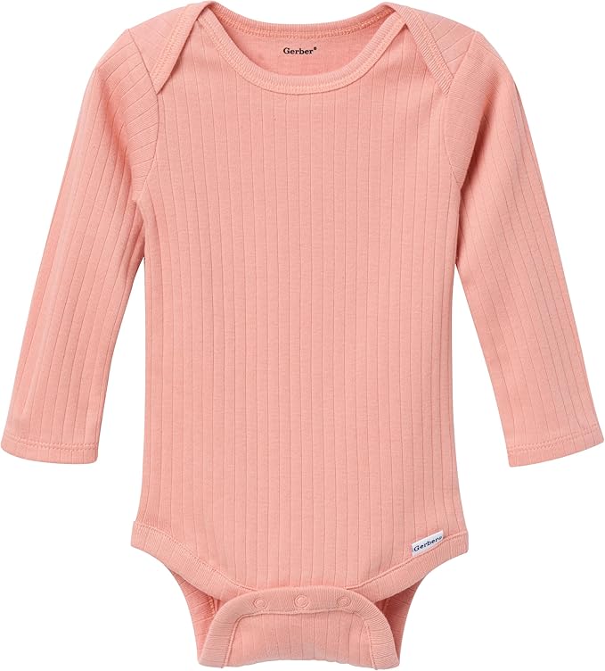 Gerber Baby Girls' 6-Pack Long-Sleeve Onesies Bodysuits
