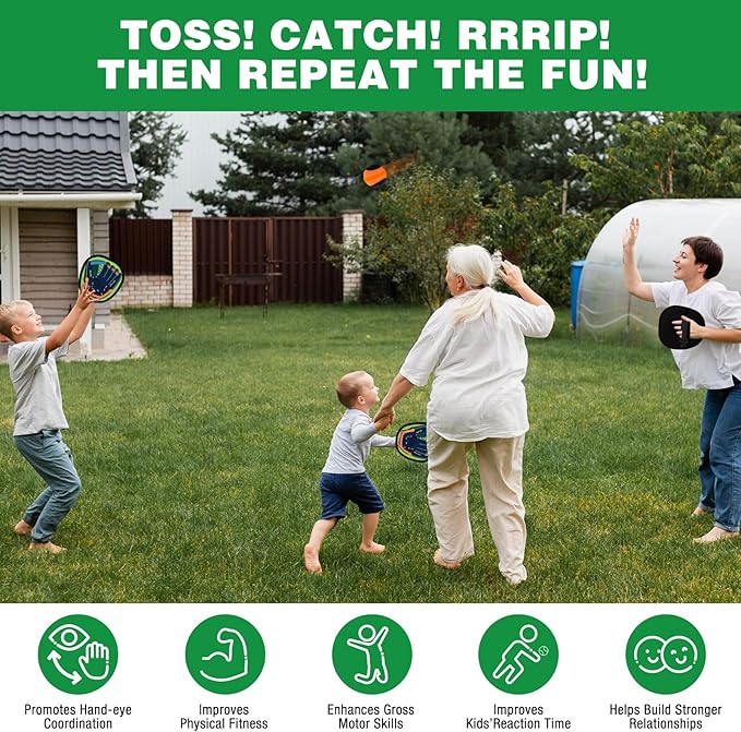 Aywewii Toss and Catch Ball Game Toddler Kids Beginner Baseball Training Glove Beach Pool Toys Outdoor Yard Games for 3 4 5 6 7 Year Old Boys Girls Toys Birthday Gifts Easter Basket Stuffers