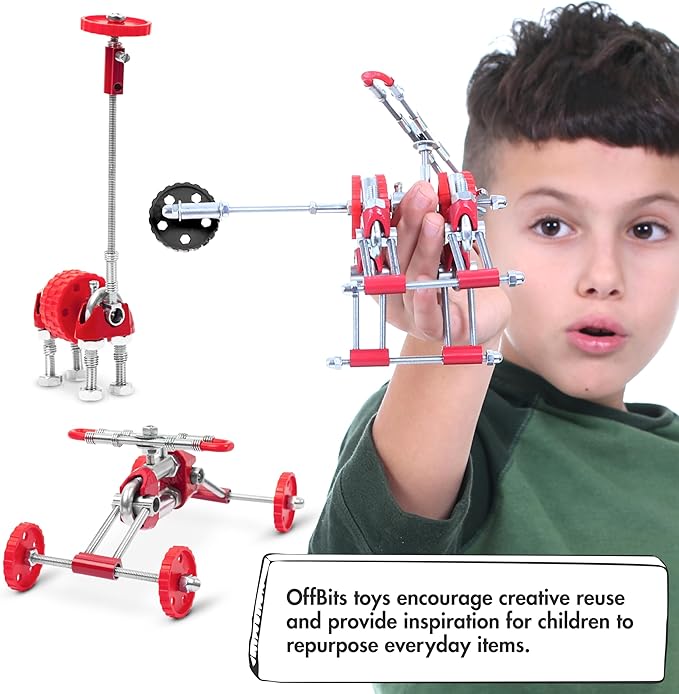 The Off Bits Build Your Own Helicopter Toy, SkyBit Transport Educational Stem Building Toys for Boys and Girls 8–12, Stem Toys Engineering Kit, Construction Toys Steam Easter Gift for Kids and Adults