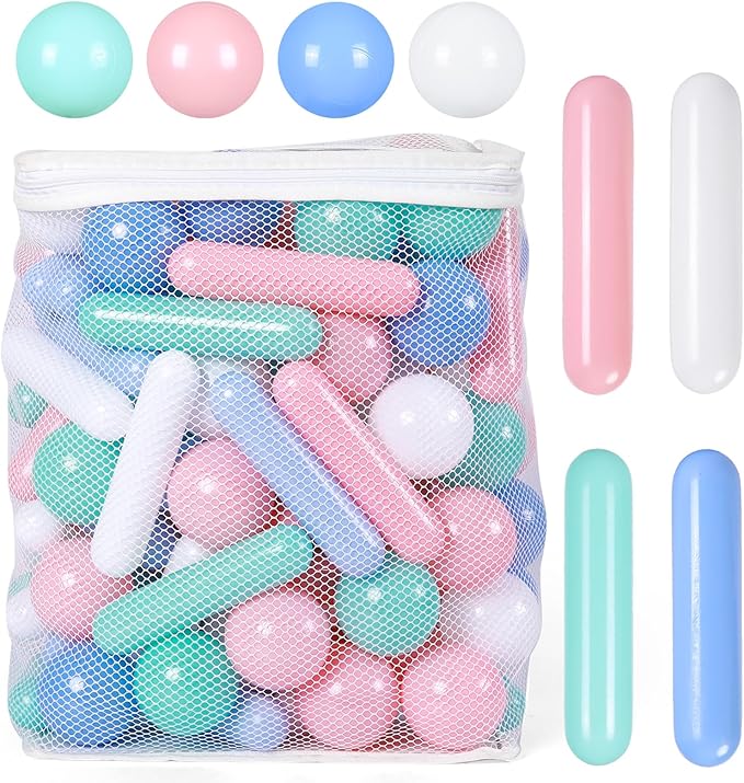 STARBOLO Ball Pit Balls for Kids -Pack of 120 Macaron Balls Crush Proof Plastic Toy Balls for Toddler Ball Pit, Ball Pit Play Tent, Party, Baby Pool Water Toys