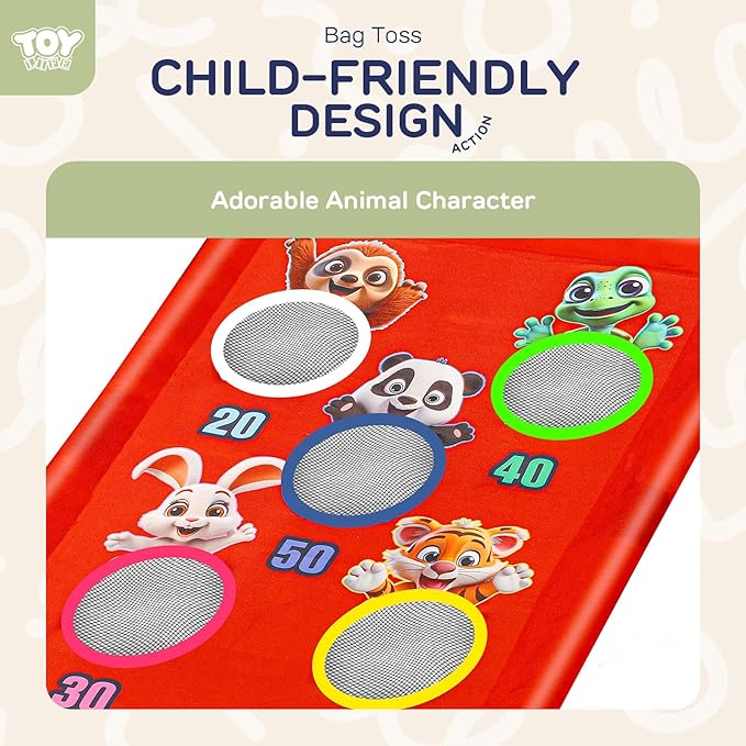 TOY Life Bean Bag Toss Carnival Games, Corn Hole, Yard Games for Kids Outdoor Game for Kids, Gift for 3 4 5 Year Old Boys Girls, Indoor Backyard Toddler Outdoor Toys for Birthday Party Family Reunion