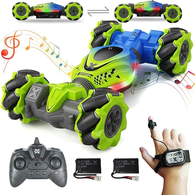 Gesture RC Car for Boys Girls 6-12 Year 4WD Remote Control Car 360° Rotate Off-Road Drift Hand Controlled Twist Cars with Light Music for Kids Toy Birthday Xmas Gift