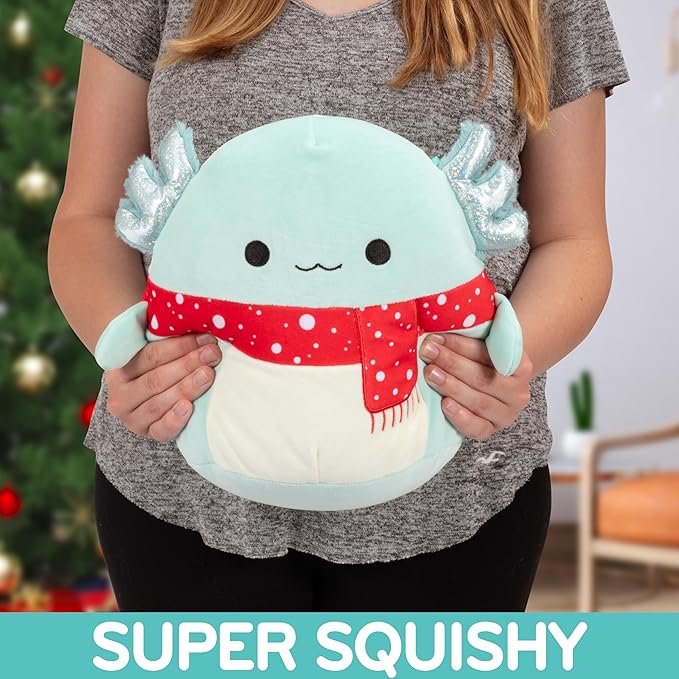 Squishmallows Original 10-Inch Richie The Axolotl - Official Jazwares Plush - Collectible Soft & Squishy Stuffed Animal Toy - Add to Your Squad - Gift for Kids, Girls & Boys