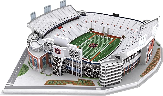 Pro Lion 3D Jigsaw Puzzle of Jordan-Hare Stadium - 82 Pieces | 2 Hour Build Time | Home of Auburn Tigers | NCAA College Football Gifts for Boys, Men & Kids Aged 8 & Up | Games for Tiger Fans